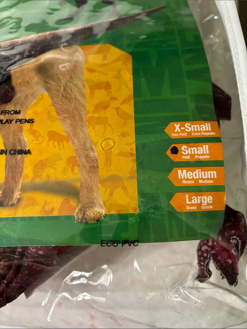 Animal Planet Raptor Small Dog Costume in Browns